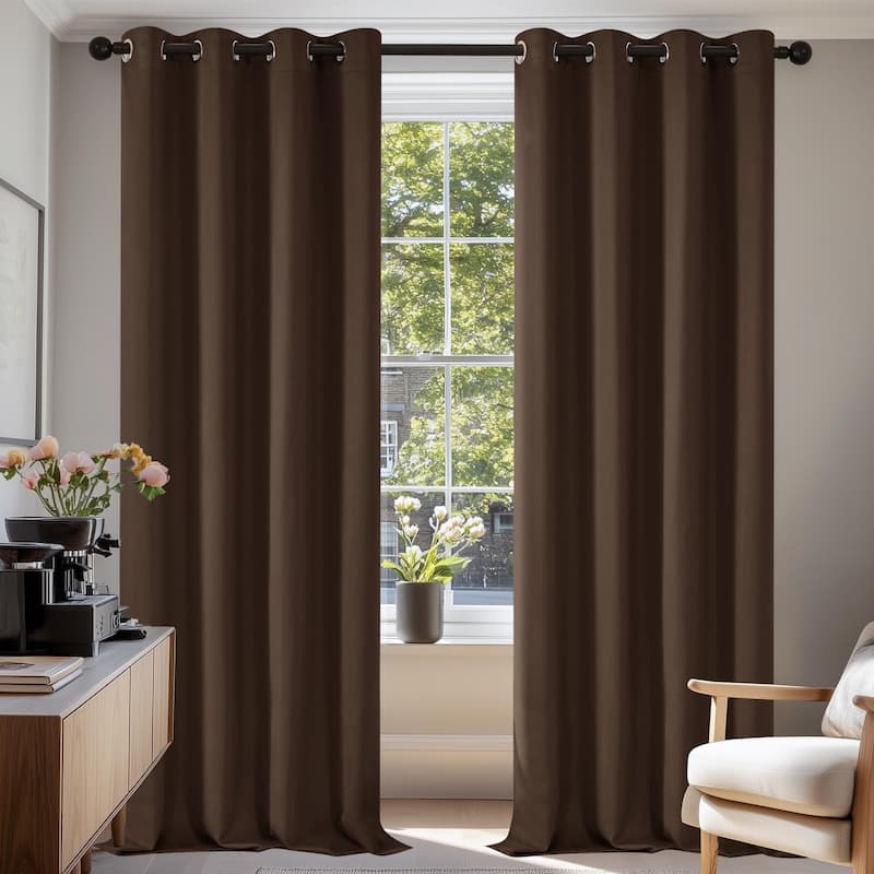 Deconovo Grommet 52 Width Curtains (2 Panel)
