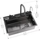 preview thumbnail 13 of 39, Lefton 304 Stainless Steel Waterfall Kitchen Sink Set with Pull-down Faucet KS2206 (Series)