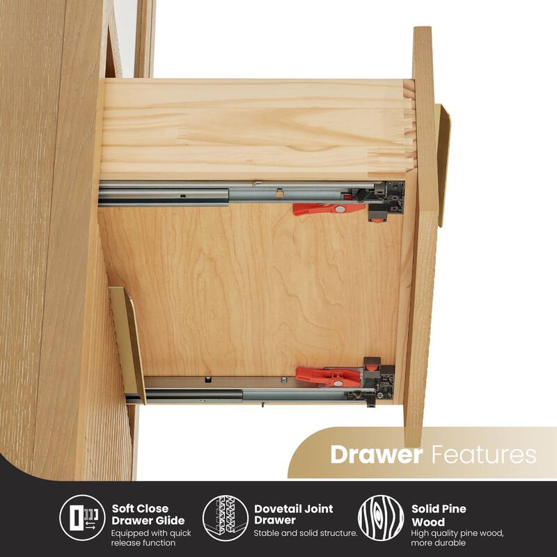 Santarem Solid Wood Bathroom Storage Cabinet