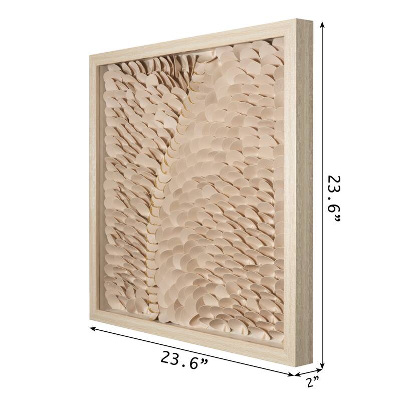 HUJI Leatherette Scales Shadow Box Wall Decor