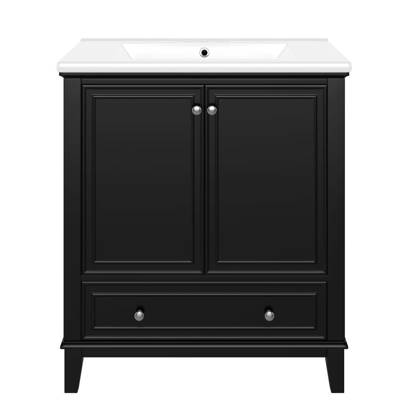 Roomfitters 30" Bathroom Vanity with Sink Combo Cabinet with Doors and Drawer Solid Frame and MDF Structure