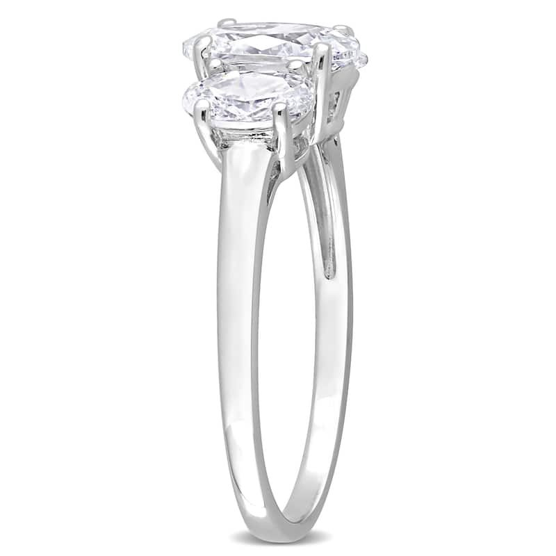 Miadora 3 4/5ct TGW Cubic Zirconia 3-Stone Ring in Sterling Silver