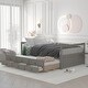 preview thumbnail 11 of 16, Full Size Daybed w/ Twin Size Trundle Storage Bed & Drawers Bunk Bed Frame for Kids, Girls, Boys Easy Space-Saving, Assembly