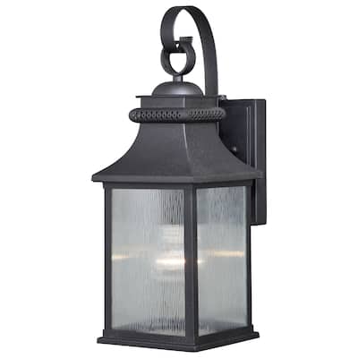 Cambridge 1-Light Dusk to Dawn Bronze Outdoor Wall Lantern - 6-in W x 16.25-in H x 7.25-in D