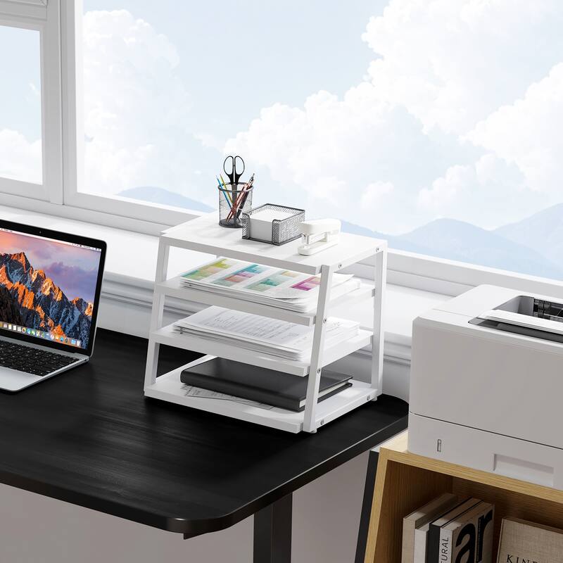 Fenge Desk Organizer, 4 Tier File Organizer for Desk - 14.6x10.5x12.1 inches