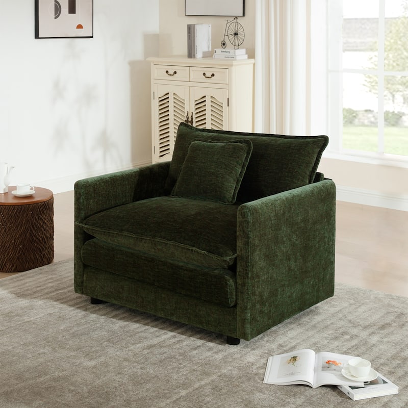 Cloud Chenille Upholstered Modular Sectional Sofa with DIY Combination Design