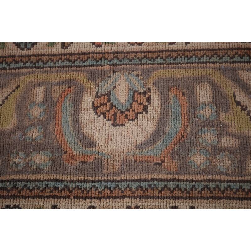 Gray Blue Tabriz Persian Vintage Area Rug Hand-Knotted Wool Carpet - 8'0"x 10'7"
