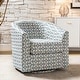 preview thumbnail 58 of 106, Cuenca Modern Living Room Wooden Upholstered 360° Swivel Barrel Chair with Metal Base and Wide Backrest Navy