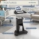 preview thumbnail 5 of 17, Techni Mobili Adjustable Sit-to-Stand Rolling Laptop Cart with Tilt Top and Storage