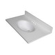 preview thumbnail 26 of 29, Fine Fixtures White Cultured Marble Top With Integrated Sink, 4" Backsplash and Overflow Included.