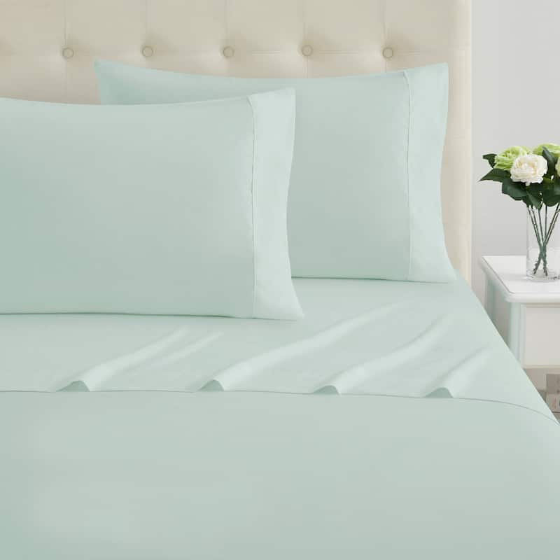 Sweet Home Collection Combed Cotton Percale Sheet Set Made in Egypt 400 TC.