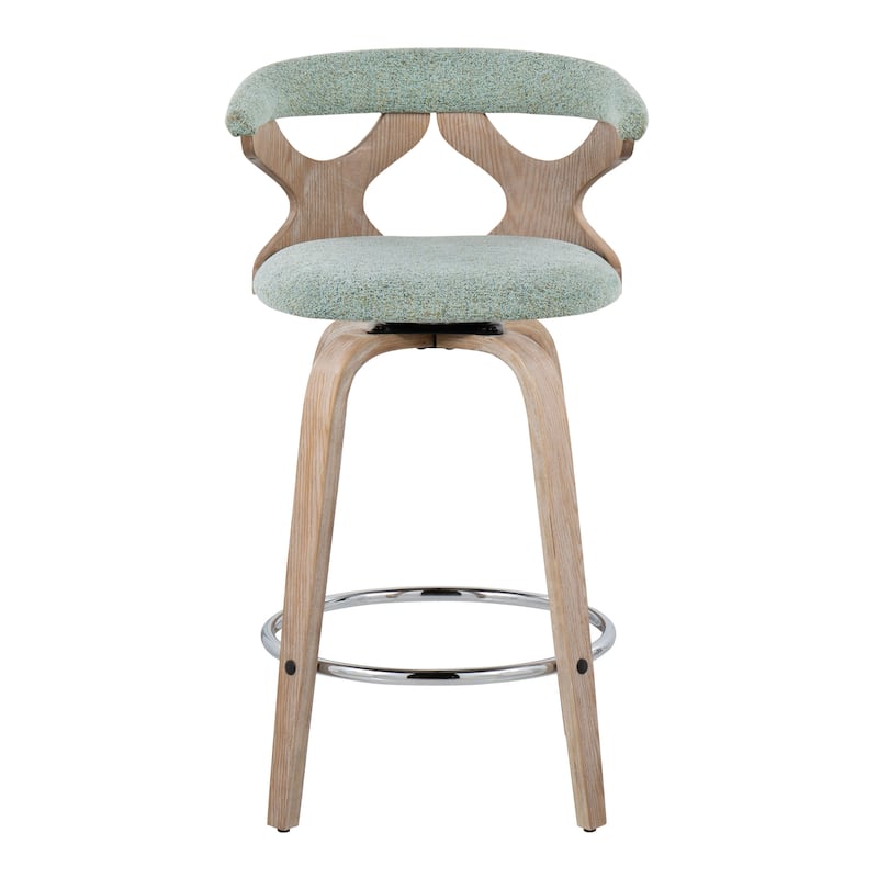 Carson Carrington Viby Fixed-Height Counter Stool with Bent Wood Legs & Round Footrest (Set of 2)