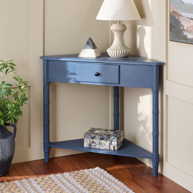 SAFAVIEH Calla Grey Corner Table - 33.9" x 17.3" x 28" - 34"W x 17"D x 28"H