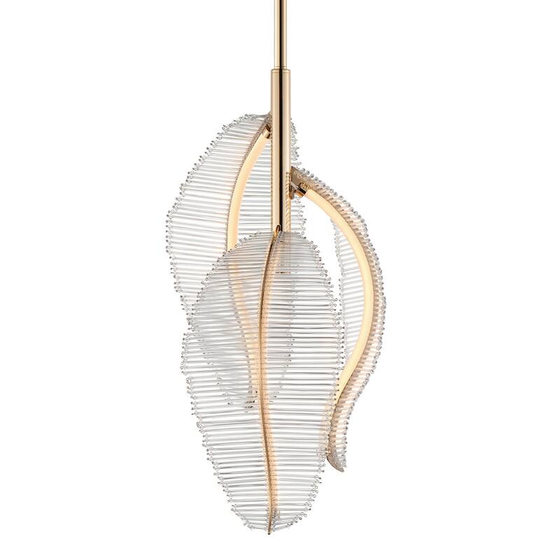 Studio M SM23813 Lillet 11" Wide LED Abstract Pendant with Beveled - Gold / Beveled Crystal