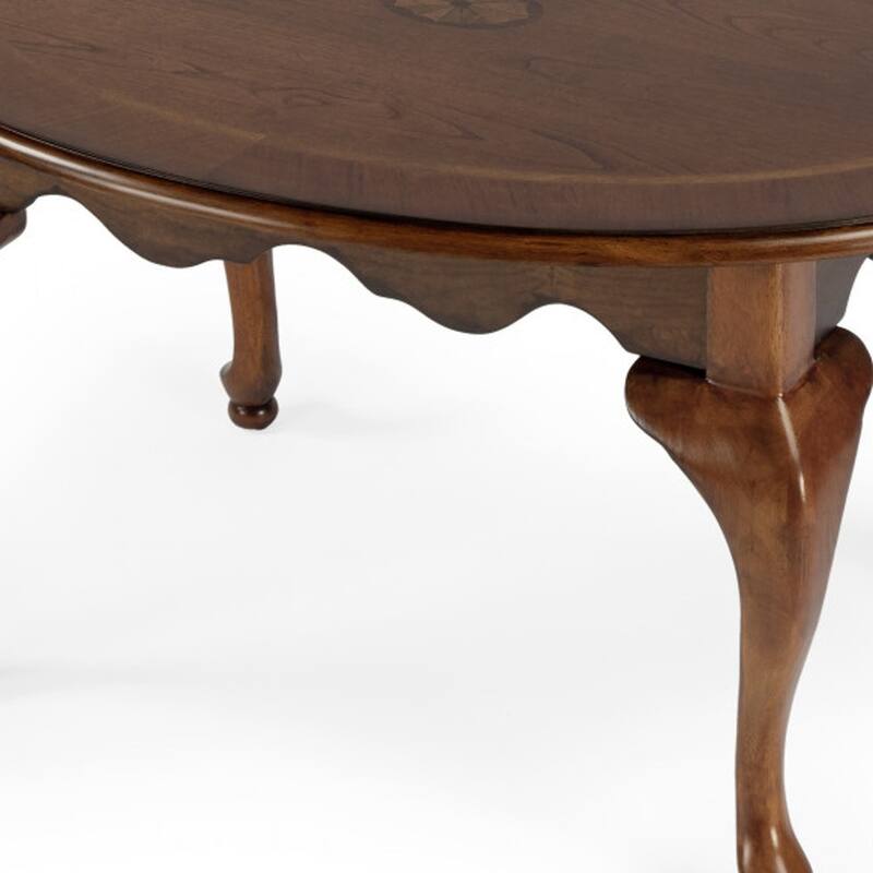 HomeRoots 38" Olive Ash Oval Distressed Coffee Table - 38