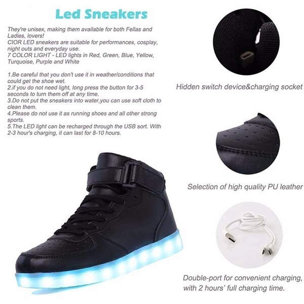 mens sneakers with lights