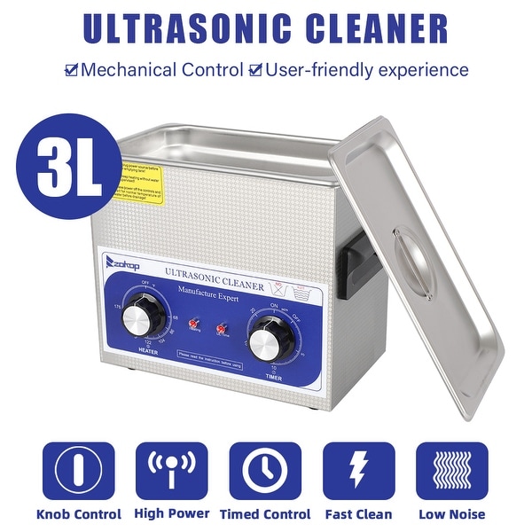ZOKOP 3L/6L/10L 40kHz 110V 60Hz Stainless Steel Ultrasonic Cleaner. Opens flyout.