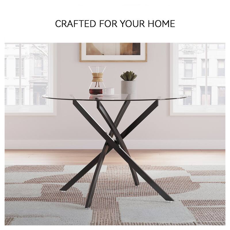 Signature Design by Ashley Pharwynn Black Dining Table - 42" W x 42" D x 30" H