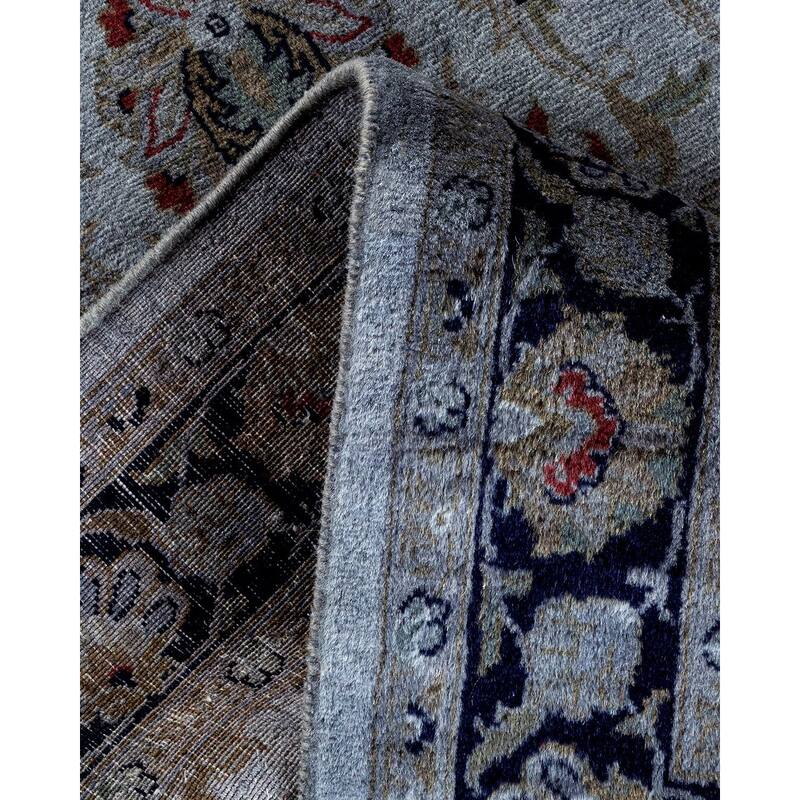 Overton Hand Knotted Wool Vintage Inspired Modern Contemporary Overdyed Gray Area Rug - 3' 1" x 5' 5"
