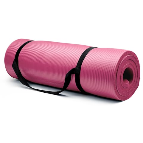 Extra Thick (3/4in) Yoga Mat - Pink - 72 inches long and 24 1/4 inches wide