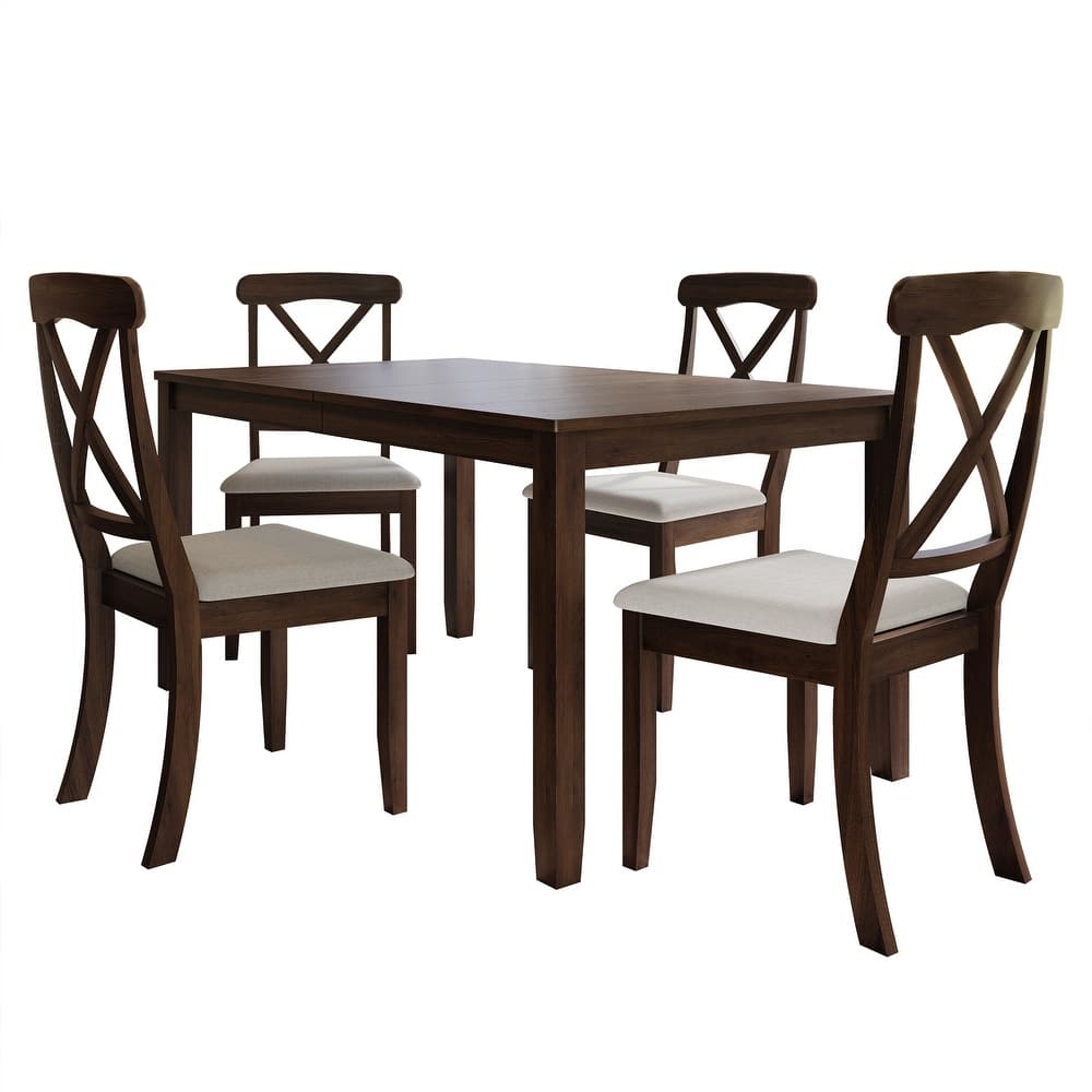 CraftPorch Farmhouse Style 5-piece Wooden Dining Set