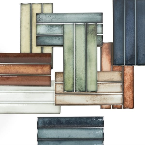 slide 2 of 76, The Tile Life Sakura Fluted 4.5 x 9 Glossy Porcelain Wall Tile