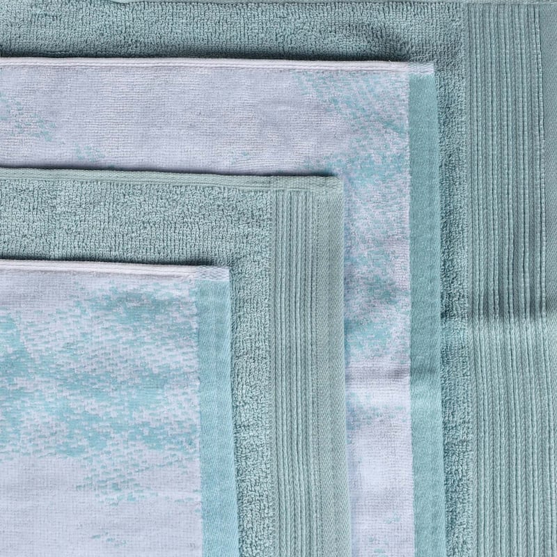 Superior Cotton Solid and Marble Face Towel Set of 12