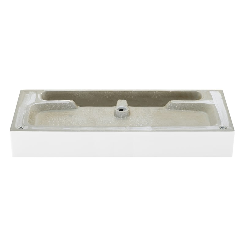Claire Ceramic Console Sink White Basin Gold Legs