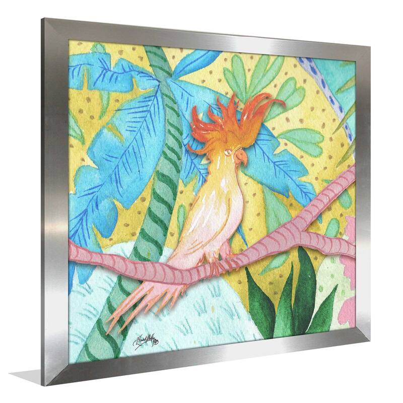 "Playful Parrot (Square)" Print on Acrylic