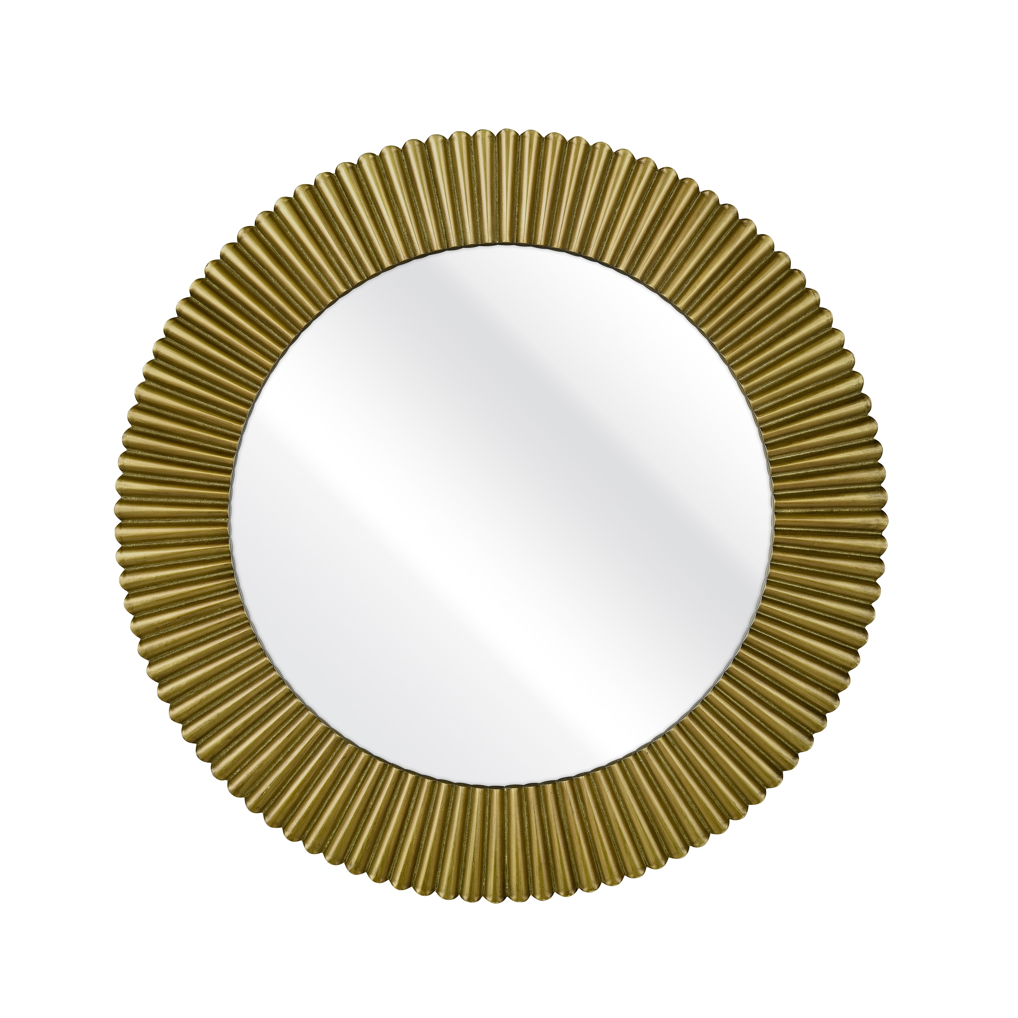 Atlas Ellipse Round Metal Framed Mirror - 32.25 inch High