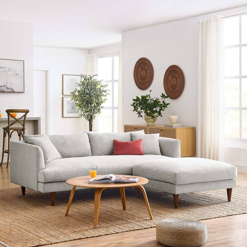 Zoya Down Filled Overstuffed Sofa and Ottoman Set
