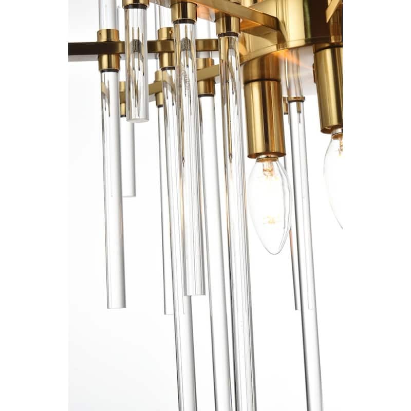 Samuel 17 inch Crystal Rod Pendant - N/A