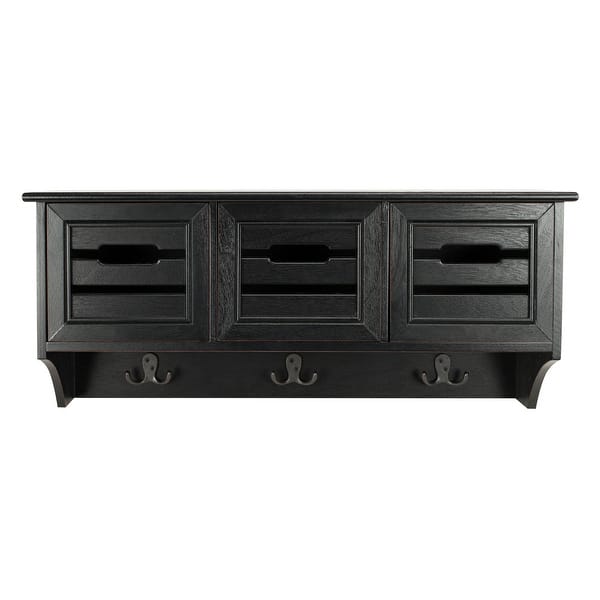 Safavieh Leon Hanging 3 Drawer Wall Rack (Black)