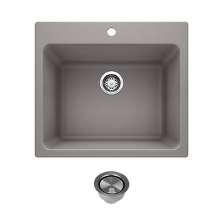 Blanco Liven Laundry Sink with Strainer in Metallic Gray - 22" x 25" x 12"
