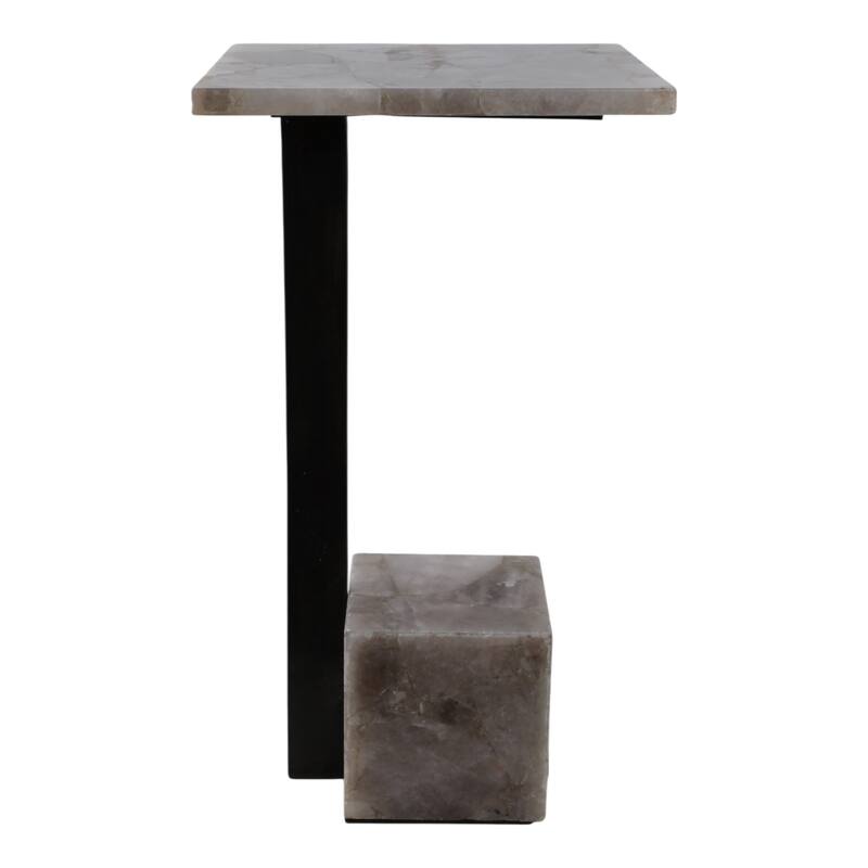 Metal Accent Table Modern Geometric Base Sleek Contemporary Design