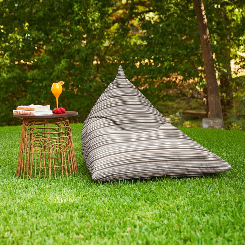 Sorra Home Sunbrella Outdoor Bean Lounger - 54 in W x 38 in W x 21 in H