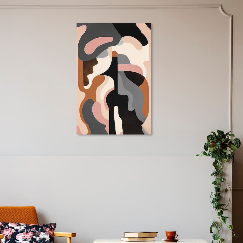 Wynwood Studio Canvas Abstract Mixed eyeshadow palette Gray and Modern & Contemporary Wall Art Canvas Print