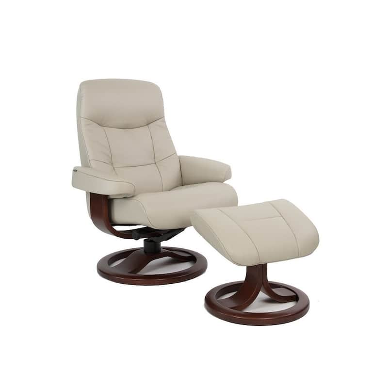 Fjords Muldal Leather Recliner and Ottoman