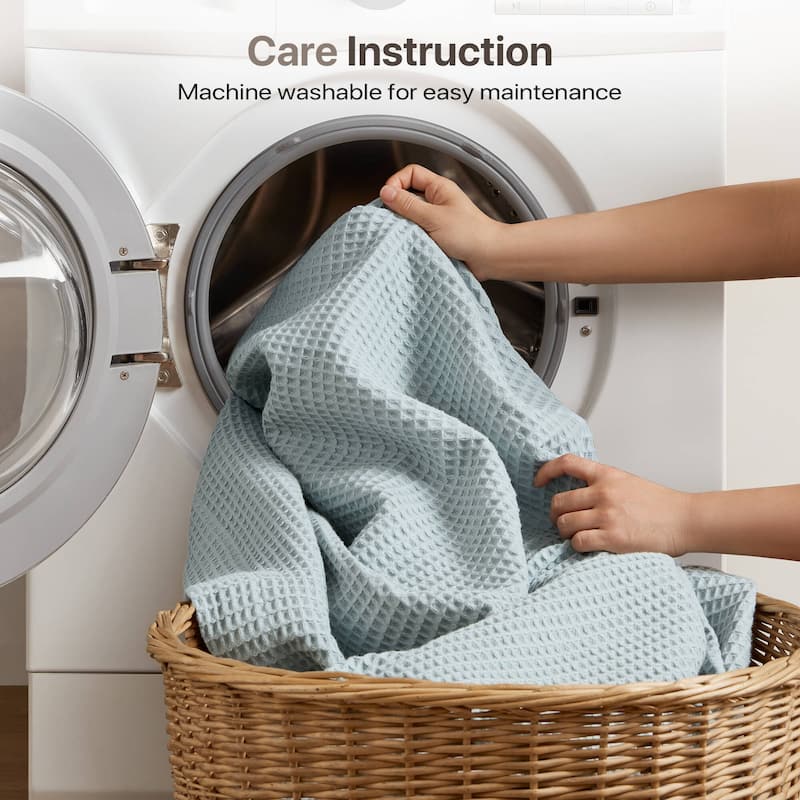 Madison Park Waffle Weave Cotton Blanket