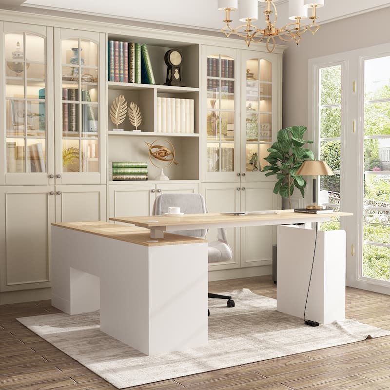 63"W Versatile Standing Desk Aesthetic with Height Customization Table