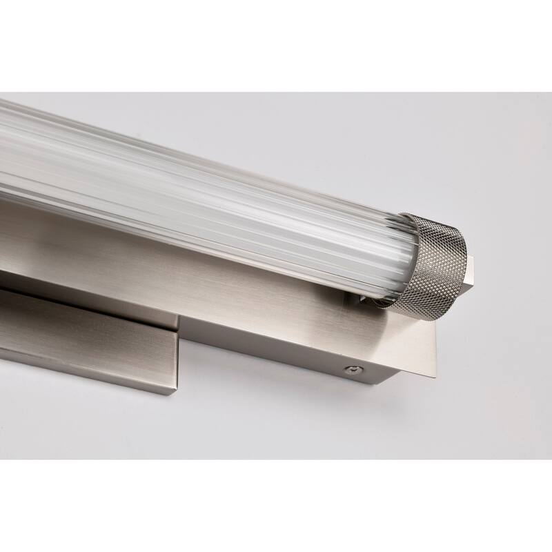 Larissa 14 Inch LED Vanity 3000K CCT Brushed Nickel Finish Opaque Glass - Brushed Nickel