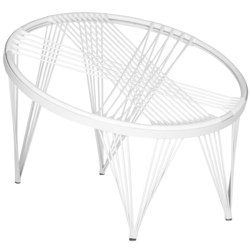 SAFAVIEH Mara Launchpad All White Chair - 36"x36"x28" - 36Wx36Dx28H