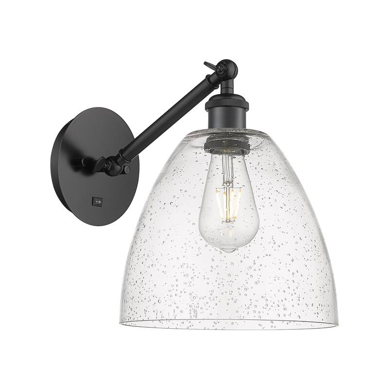 Innovations Lighting Endless Possibilities Ballston - Bristol - 1 Light 9" Adjustable Sconce - Arm Adjusts Up and Down - Seedy/Matte Black