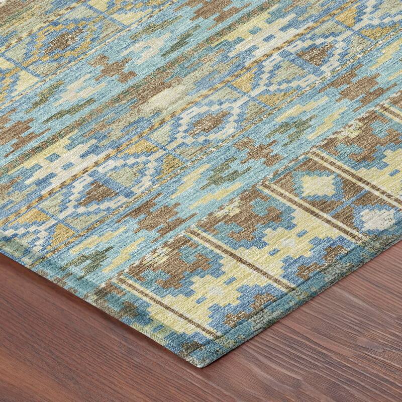 Machine Washable Indoor/ Outdoor Global Haswell Chantille Rug