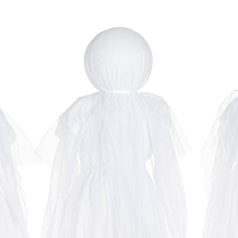 Lighted Halloween Phantom Ghost Stakes, Set of 3