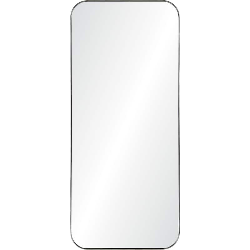 46" Warm Gray Glass Framed Rectangular Wall Mirror