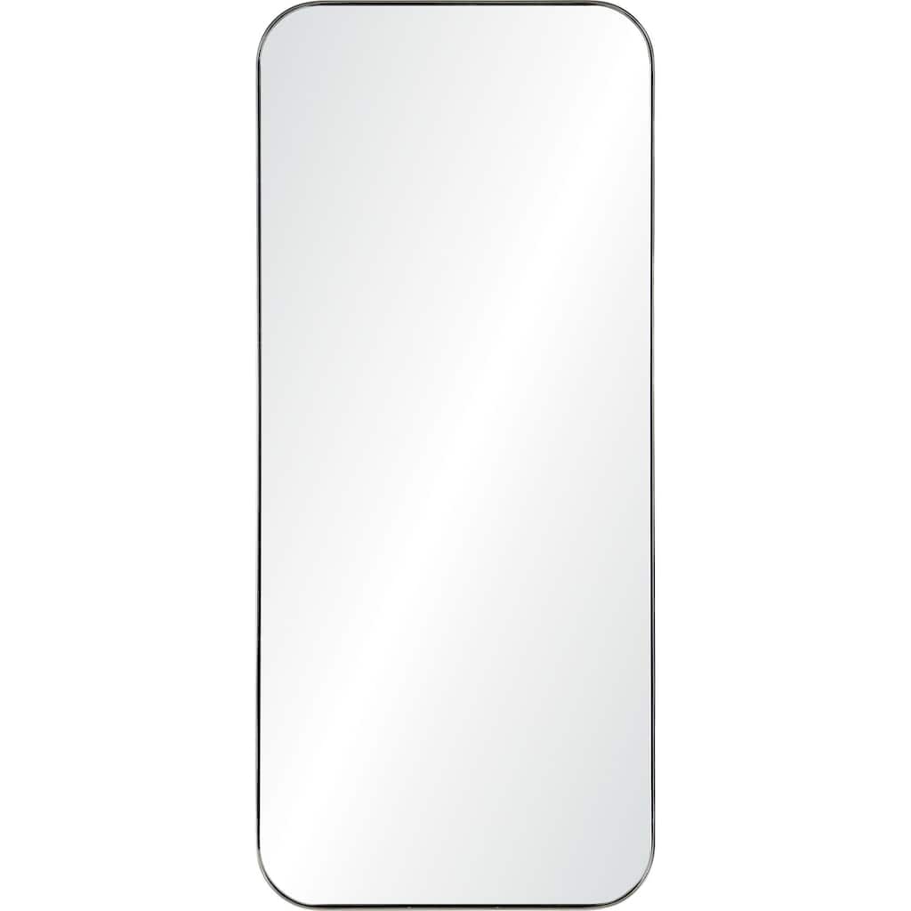 46" Warm Gray Glass Framed Rectangular Wall Mirror