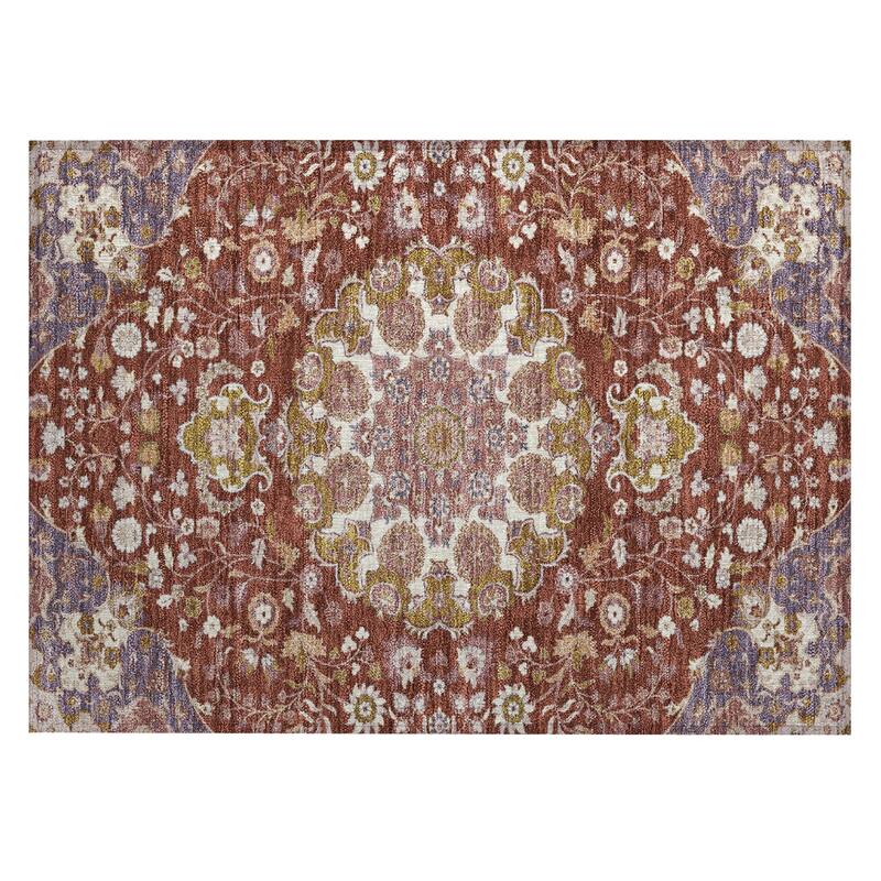 Machine Washable Indoor/ Outdoor Global Eckley Chantille Rug