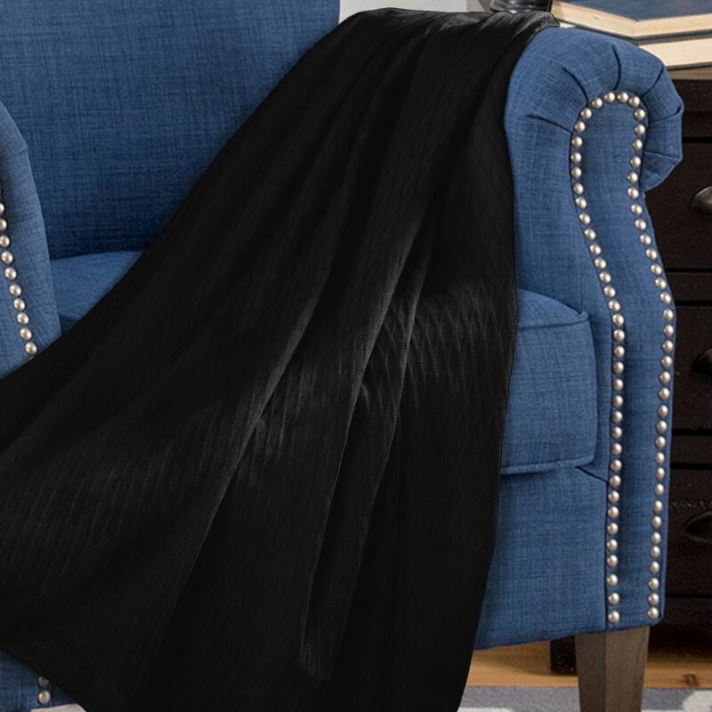 Superior Diamond Weave All-Season Bedding Cotton Blanket