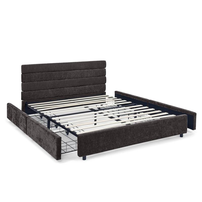 comfortable cushioned bed frame